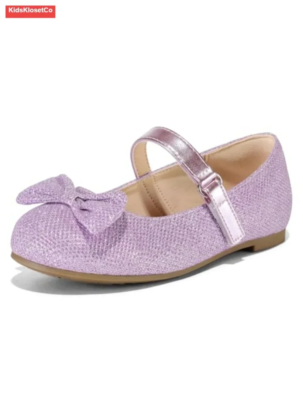 Girl's Non-Slip Soft Bow Ballet Flats Mary Jane Walking Party Dress Shoes